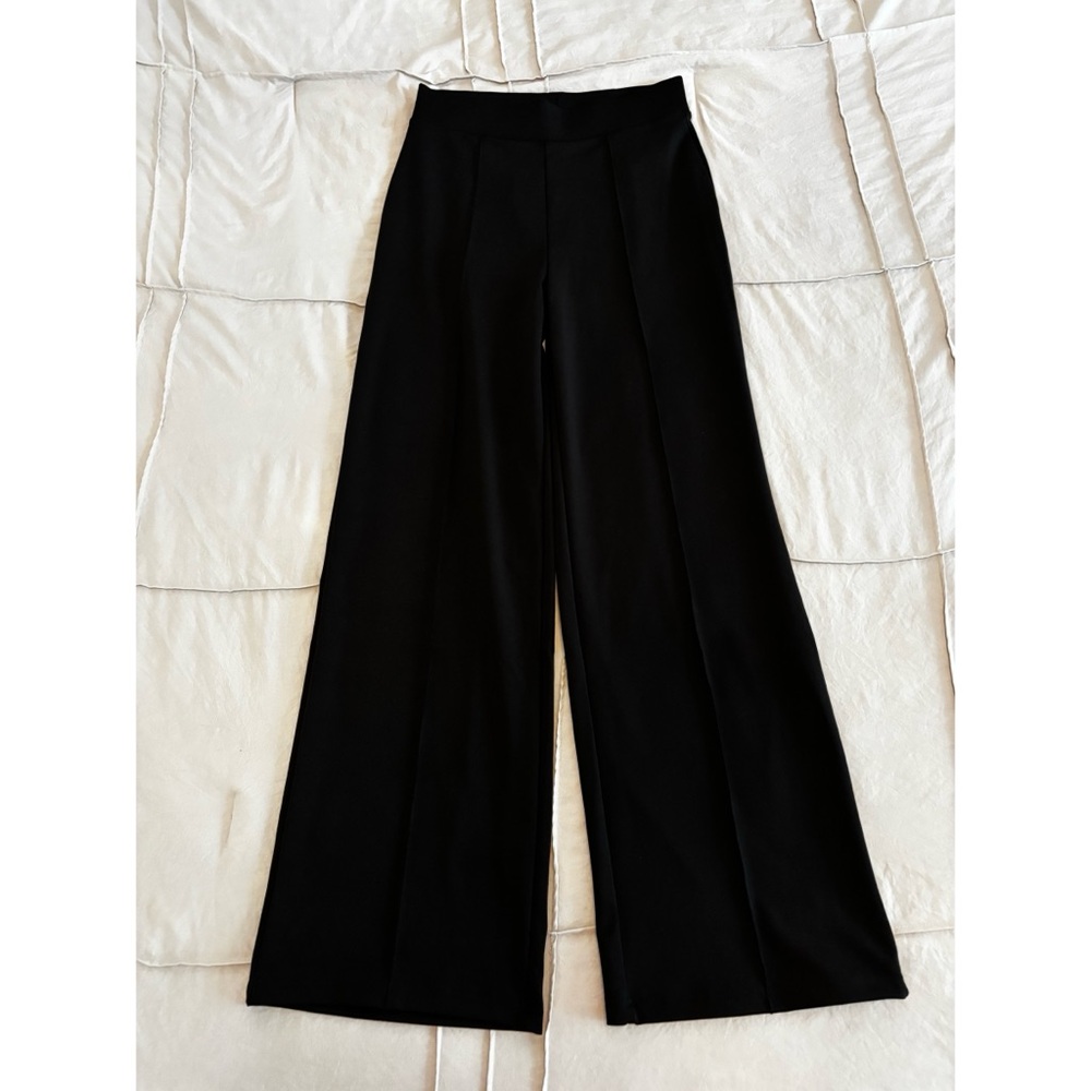 Black Wide-Leg Women's Pants